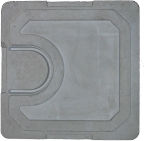 Couvercle armé CV40A pour regard béton 40x40cm